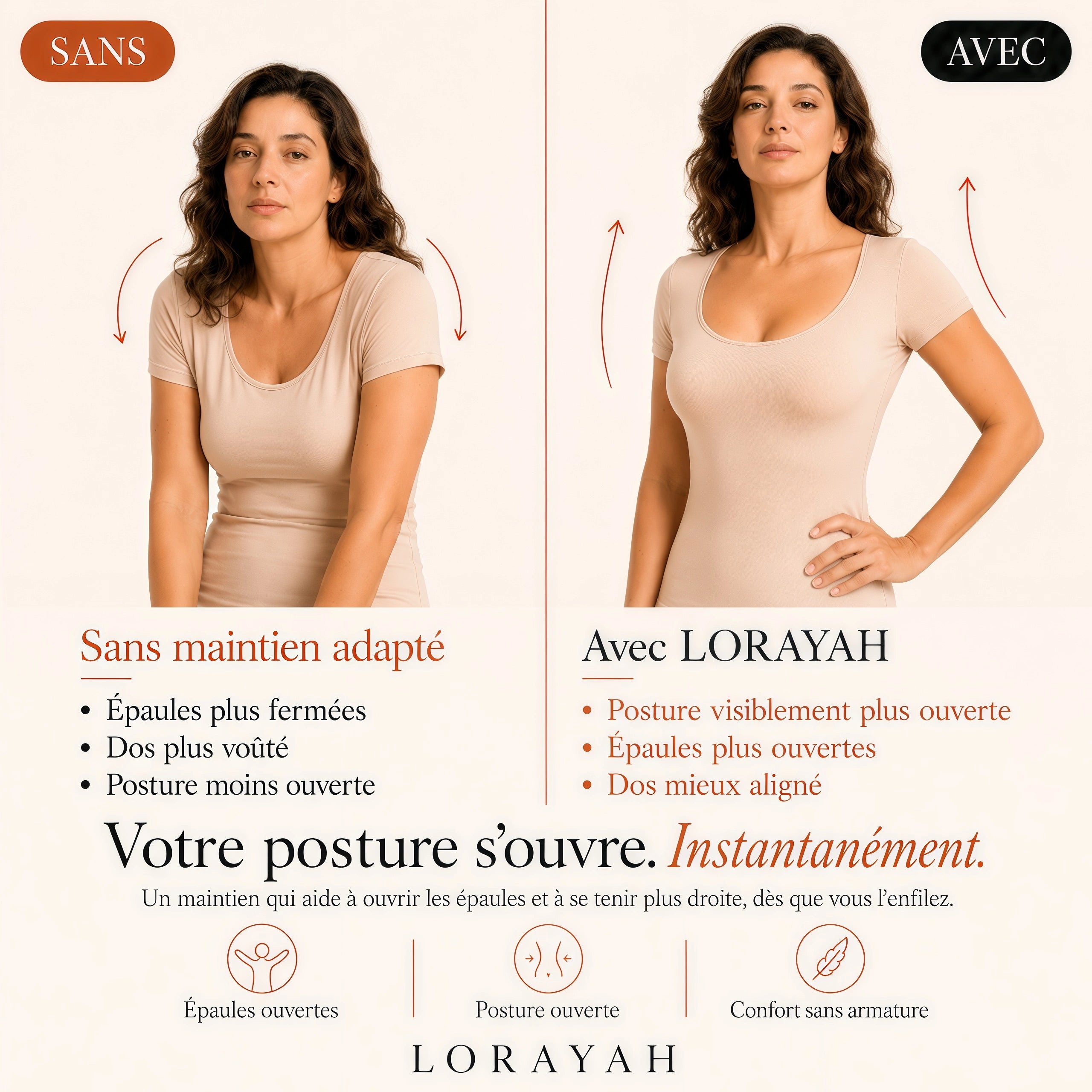 LORAYAH - Redressez votre posture en galbant votre poitrine.